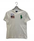 POLO RALPH LAURENポロ・ラルフローレン）の古着「ビッグポニー刺繍Tシャツ」｜ホワイト