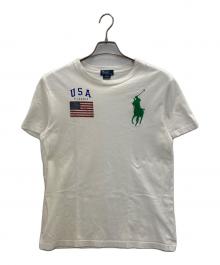 POLO RALPH LAUREN（ポロ・ラルフローレン）の古着「ビッグポニー刺繍Tシャツ」｜ホワイト
