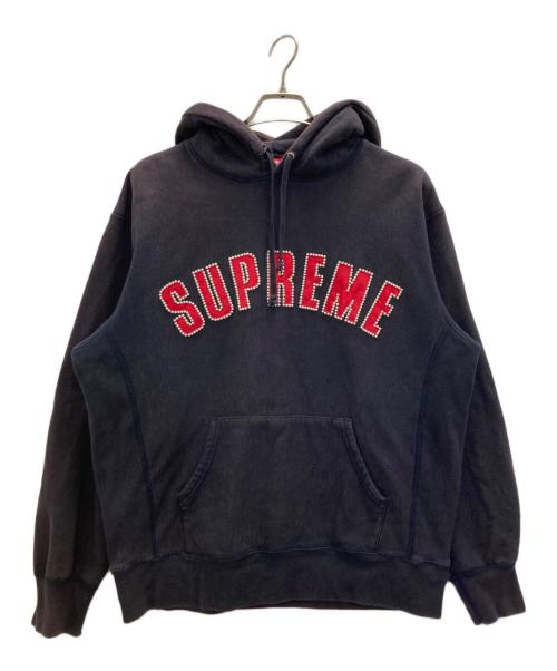 SUPREME（シュプリーム）Supreme (シュプリーム) 21AW Pearl Logo Hooded Sweatshirt ネイビー サイズ:Mの古着・服飾アイテム