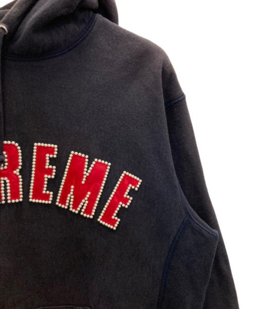 SUPREME（シュプリーム）Supreme (シュプリーム) 21AW Pearl Logo Hooded Sweatshirt ネイビー サイズ:Mの古着・服飾アイテム
