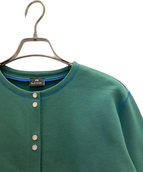 PAUL SMITH（ポールスミス）PAUL SMITH (ポールスミス) スウェットカーディガン グリーン サイズ:Ｍ 未使用品の古着・服飾アイテム