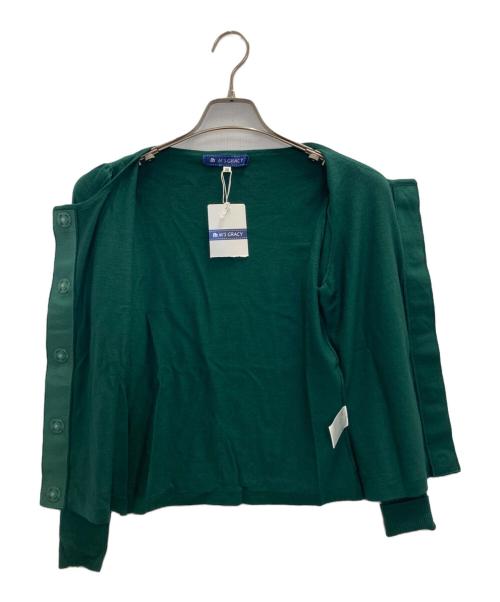 M'S GRACY（エムズグレイシー）M'S GRACY (エムズグレイシー) ウール混カーディガン グリーン サイズ:SIZE38の古着・服飾アイテム