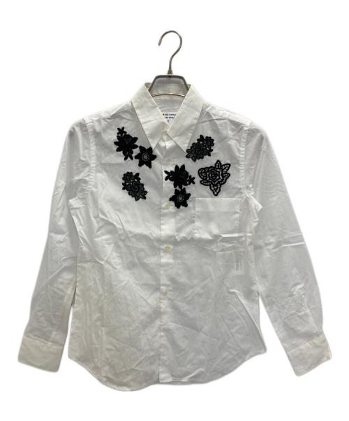 COMME des GARCONS COMME des GARCONS（コムデギャルソン コムデギャルソン）COMME des GARCONS COMME des GARCONS (コムデギャルソン コムデギャルソン) 花柄デザインシャツブラウス ホワイト サイズ:SIZE SSの古着・服飾アイテム