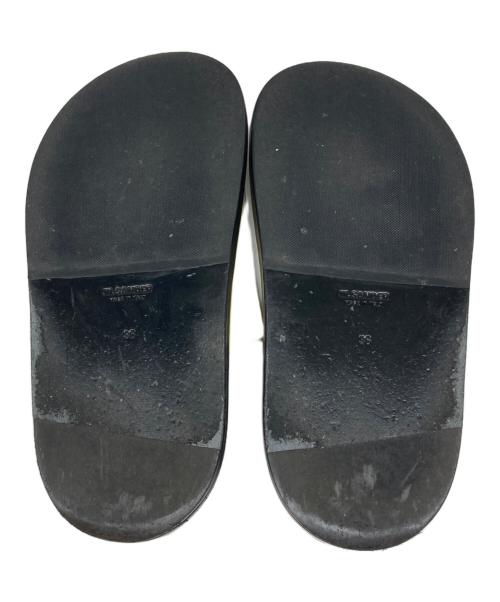 JIL SANDER（ジルサンダー）JIL SANDER (ジルサンダー) フラットレザーサンダル アイボリー×ブラック サイズ:SIZE36の古着・服飾アイテム
