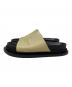 JIL SANDER (ジルサンダー) フラットレザーサンダル アイボリー×ブラック サイズ:SIZE36：10000円
