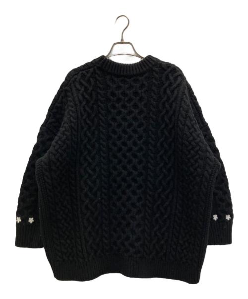 Gypsohila（ジプソフィア）Gypsohila (ジプソフィア) Floral Cable Knit ブラック サイズ:FREEの古着・服飾アイテム