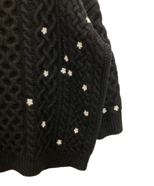 Gypsohila（ジプソフィア）Gypsohila (ジプソフィア) Floral Cable Knit ブラック サイズ:FREEの古着・服飾アイテム