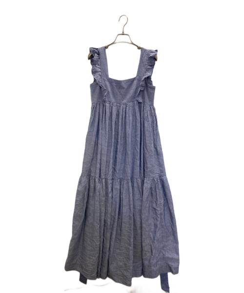 MYLAN（マイラン）MYLAN (マイラン) Back Open Frilled Shoulder Dress インディゴ サイズ:FREEの古着・服飾アイテム