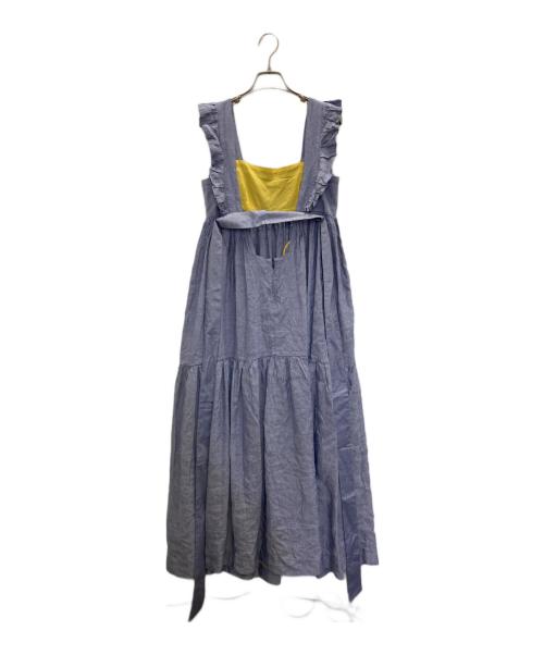 MYLAN（マイラン）MYLAN (マイラン) Back Open Frilled Shoulder Dress インディゴ サイズ:FREEの古着・服飾アイテム