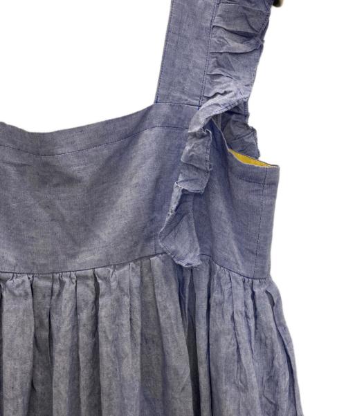 MYLAN（マイラン）MYLAN (マイラン) Back Open Frilled Shoulder Dress インディゴ サイズ:FREEの古着・服飾アイテム