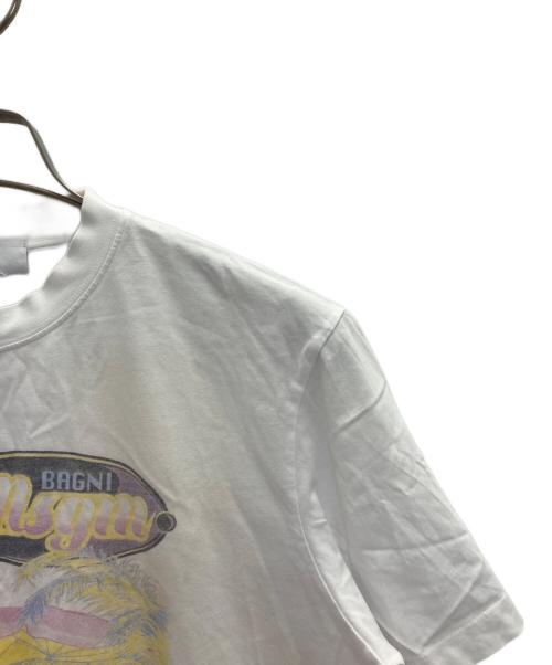 MSGM（エムエスジーエム）MSGM (エムエスジーエム) 半袖カットソー ホワイト サイズ:SIZE Mの古着・服飾アイテム