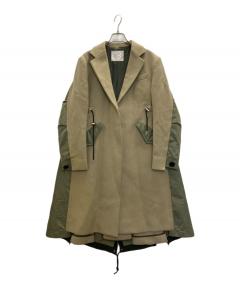 中古・古着通販】sacai (サカイ) コート グリーン×ネイビー サイズ:1