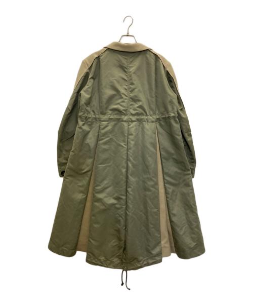 sacai（サカイ）sacai (サカイ) ウールメルトンドッキングチェスターコート ベージュ サイズ:2の古着・服飾アイテム