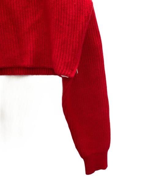 Gypsohila（ジプソフィア）Gypsohila (ジプソフィア) Cropped Crew Neck Knit レッド サイズ:FREEの古着・服飾アイテム