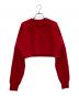Gypsohila（ジプソフィア）の古着「Cropped Crew Neck Knit」｜レッド