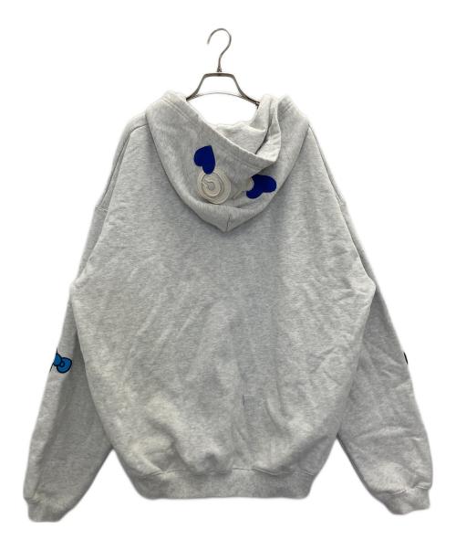 Coin Parking Delivery（コインパーキングデリバリー）Coin Parking Delivery (コインパーキングデリバリー) Sanrio (サンリオ) CHARACTERS PATCHWORK ZIP SWEAT HOODIE グレー サイズ:Lの古着・服飾アイテム
