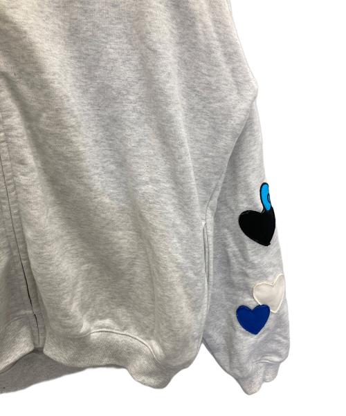 Coin Parking Delivery（コインパーキングデリバリー）Coin Parking Delivery (コインパーキングデリバリー) Sanrio (サンリオ) CHARACTERS PATCHWORK ZIP SWEAT HOODIE グレー サイズ:Lの古着・服飾アイテム
