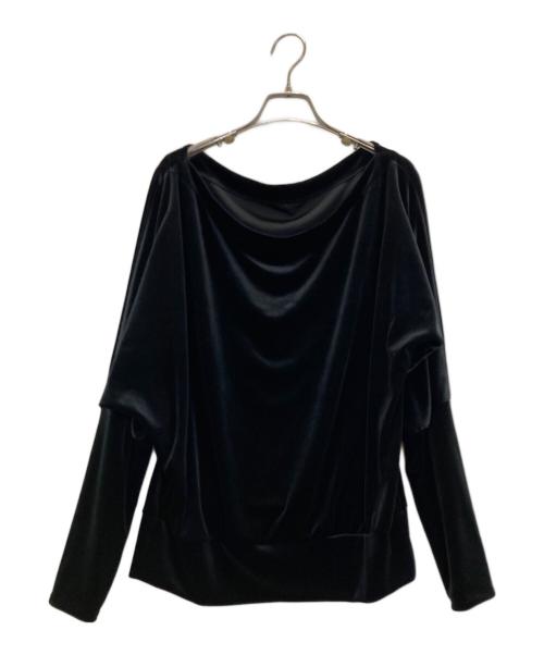 cygne（シーニュ）cygne (シーニュ) ベロアトップス gigi ブラック サイズ:FREEの古着・服飾アイテム