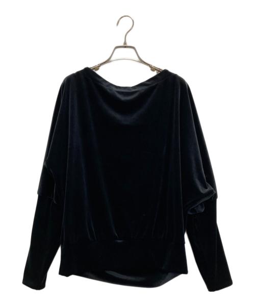 cygne（シーニュ）cygne (シーニュ) ベロアトップス gigi ブラック サイズ:FREEの古着・服飾アイテム