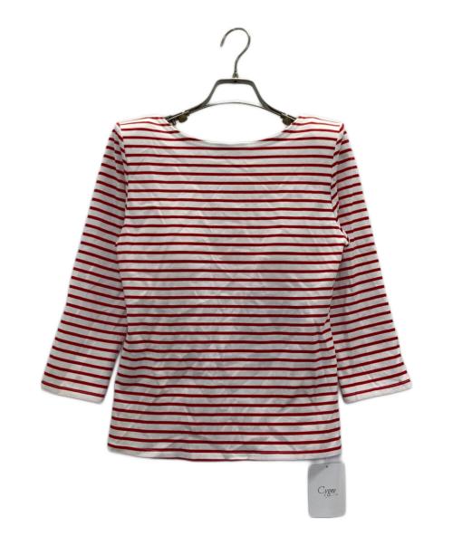 cygne（シーニュ）cygne (シーニュ) バックオープンボーダートップス レッド サイズ:1 未使用品の古着・服飾アイテム