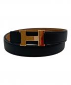 HERMESエルメス）の古着「レザーベルト」｜ブラック