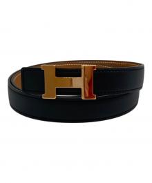 HERMES（エルメス）の古着「レザーベルト」｜ブラック