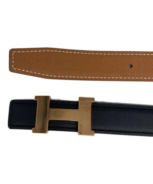 HERMES（エルメス）HERMES (エルメス) レザーベルト ブラック サイズ:SIZE 90の古着・服飾アイテム