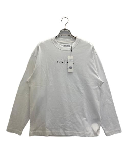 Calvin Klein（カルバンクライン）Calvin Klein (カルバンクライン) 長袖カットソー ホワイト サイズ:S 未使用品の古着・服飾アイテム