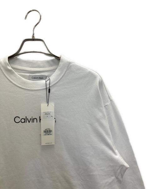 Calvin Klein（カルバンクライン）Calvin Klein (カルバンクライン) 長袖カットソー ホワイト サイズ:S 未使用品の古着・服飾アイテム