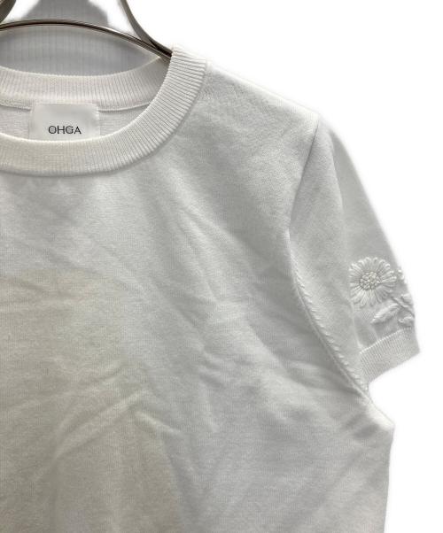 OHGA（オオガ）OHGA (オオガ) マーガレットサマーニット ホワイト サイズ:FREEの古着・服飾アイテム