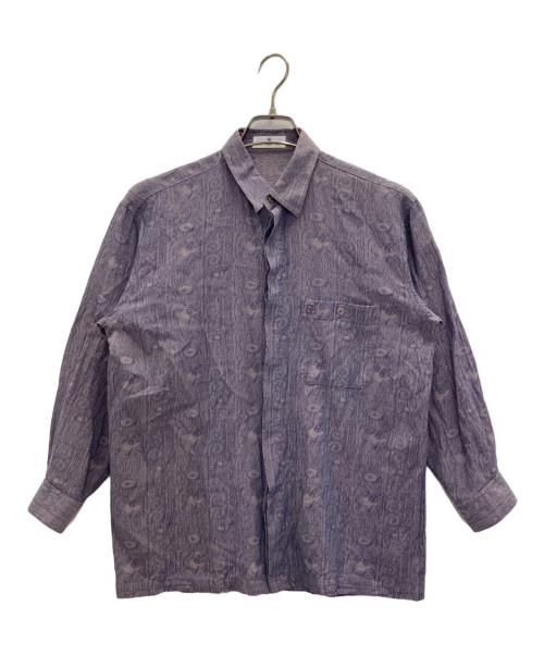BALENCIAGA SPORTS（バレンシアガ）BALENCIAGA sports (バレンシアガ) 総柄コットンシャツ パープル サイズ:Ｍの古着・服飾アイテム