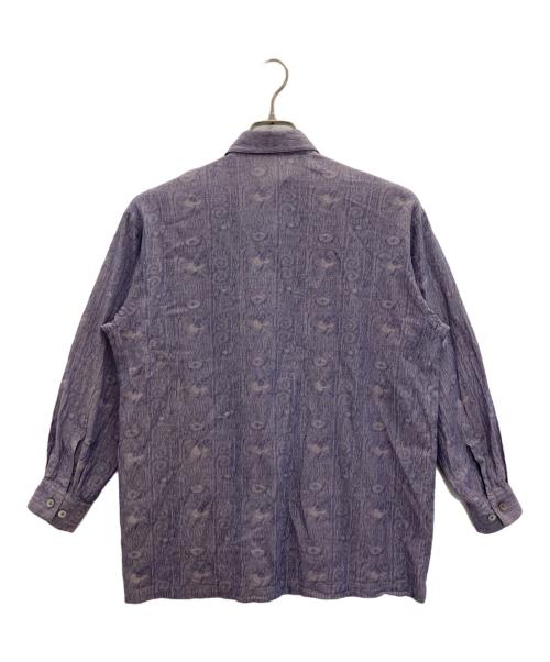 BALENCIAGA SPORTS（バレンシアガ）BALENCIAGA sports (バレンシアガ) 総柄コットンシャツ パープル サイズ:Ｍの古着・服飾アイテム