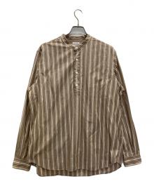 STEVEN ALAN（スティーブンアラン）の古着「SOKTAS STRIPE BAND P/O-BOLD/シャツ」｜ブラウン