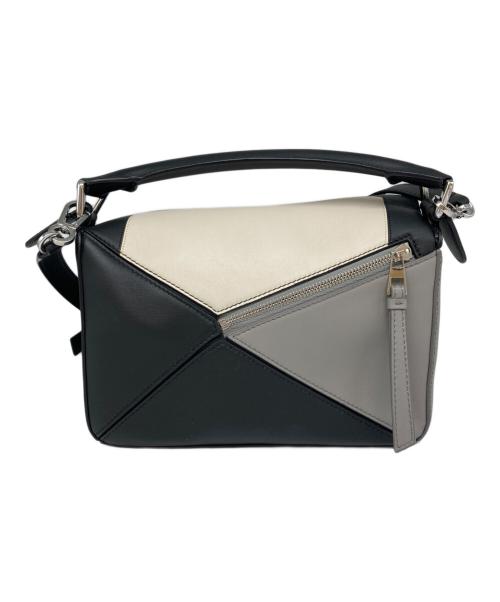 LOEWE（ロエベ）LOEWE (ロエベ) Josef Albers パズルバッグ スモール ブラック×ホワイトの古着・服飾アイテム
