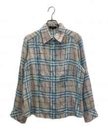 BURBERRY LONDON（バーバリーロンドン）の古着「シルクシャツ」｜ブルー