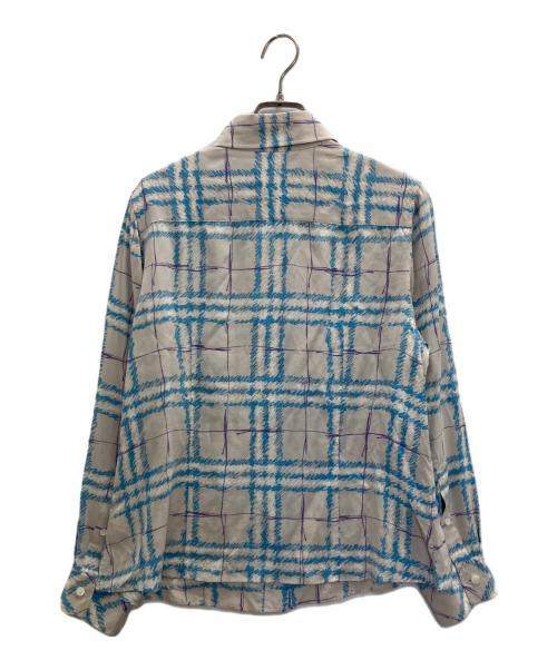 BURBERRY LONDON（バーバリーロンドン）BURBERRY LONDON (バーバリーロンドン) シルクシャツ ブルー サイズ:46の古着・服飾アイテム