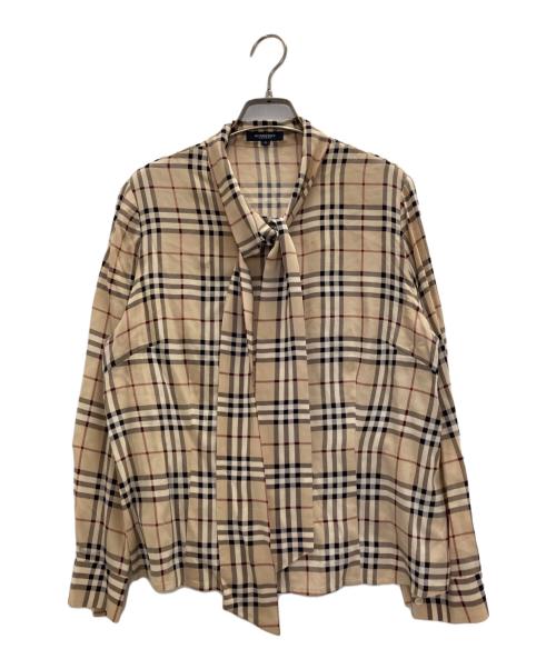 BURBERRY LONDON（バーバリーロンドン）BURBERRY LONDON (バーバリーロンドン) ノバチェックボウタイシャツ ベージュ サイズ:44の古着・服飾アイテム