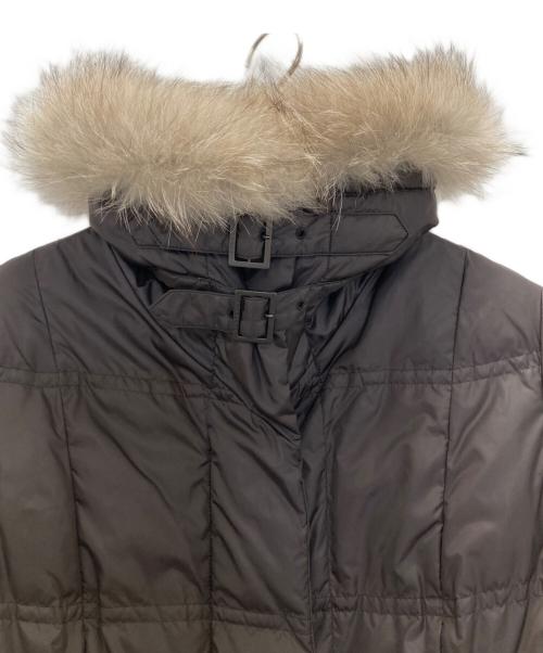 BURBERRY LONDON（バーバリーロンドン）BURBERRY LONDON (バーバリーロンドン) 裏ノバチェックファー付ダウンコート グレー サイズ:44の古着・服飾アイテム