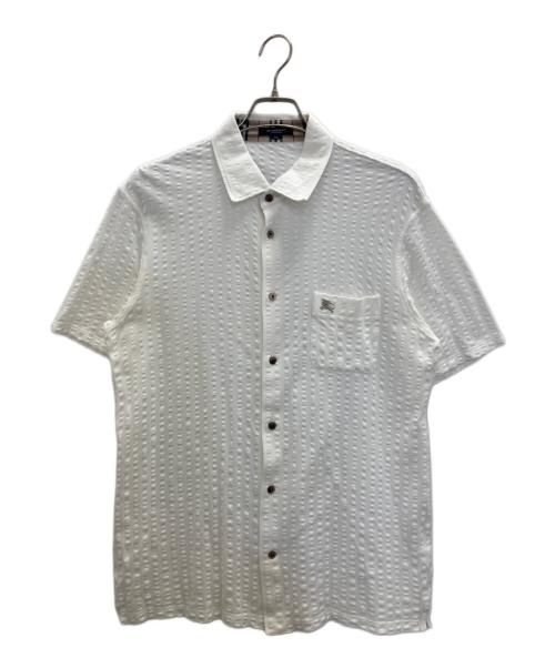 BURBERRY LONDON（バーバリーロンドン）BURBERRY LONDON (バーバリーロンドン) 襟ノバチェック半袖シャツ ホワイト サイズ:SIZE XLの古着・服飾アイテム