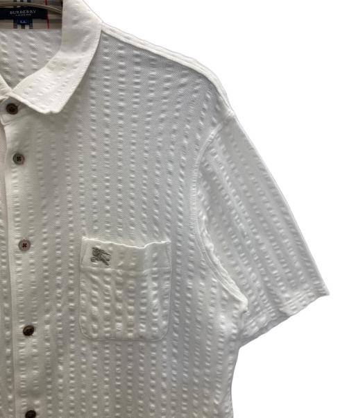 BURBERRY LONDON（バーバリーロンドン）BURBERRY LONDON (バーバリーロンドン) 襟ノバチェック半袖シャツ ホワイト サイズ:SIZE XLの古着・服飾アイテム
