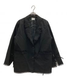 merry jenny（メリージェニー）の古着「lace slit ribbon jacket」｜ブラック