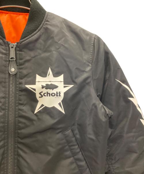 Schott（ショット）Schott (ショット) リバーシブルフライトジャケット ブラック サイズ:Ｍの古着・服飾アイテム