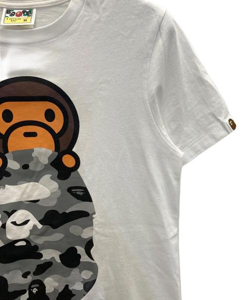A BATHING APE（アベイシングエイプ）A BATHING APE (アベイシングエイプ) プリントTシャツ ホワイト サイズ:XSの古着・服飾アイテム