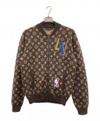 LOUIS VUITTON×NBAルイ ヴィトン×エヌビーエー）の古着「モノグラムニットジャケット」｜ブラウン