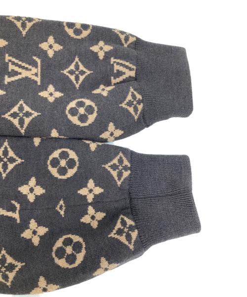 LOUIS VUITTON（ルイ ヴィトン）LOUIS VUITTON (ルイ ヴィトン) NBA (エヌビーエー) モノグラムニットジャケット ブラウン サイズ:Ｍの古着・服飾アイテム