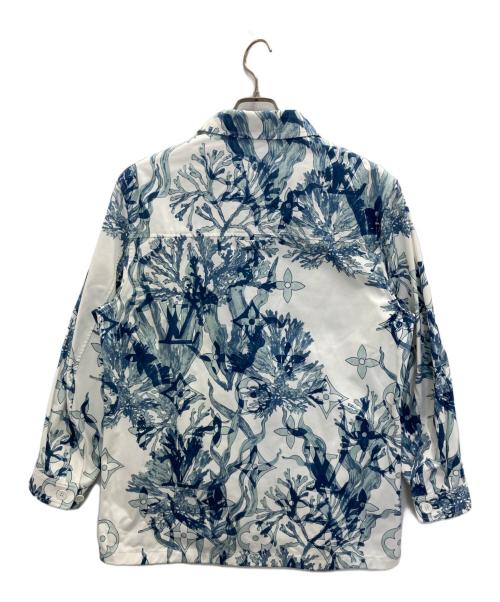 LOUIS VUITTON（ルイ ヴィトン）LOUIS VUITTON (ルイ ヴィトン) LVロゴプリンテッドブルゾン ホワイト×ブルー サイズ:Sの古着・服飾アイテム