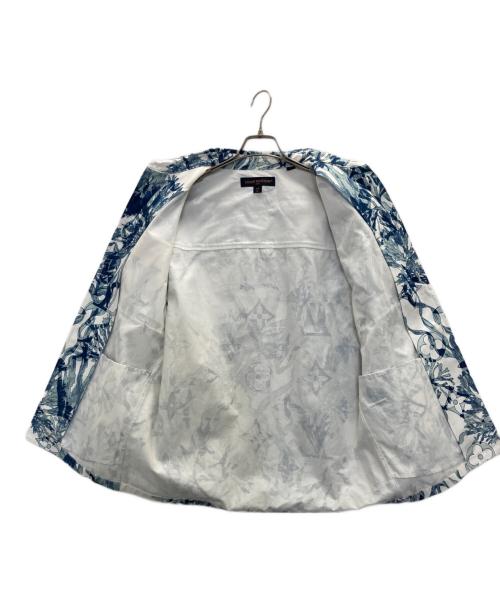 LOUIS VUITTON（ルイ ヴィトン）LOUIS VUITTON (ルイ ヴィトン) LVロゴプリンテッドブルゾン ホワイト×ブルー サイズ:Sの古着・服飾アイテム