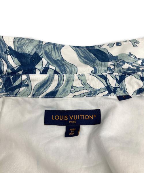 LOUIS VUITTON（ルイ ヴィトン）LOUIS VUITTON (ルイ ヴィトン) LVロゴプリンテッドブルゾン ホワイト×ブルー サイズ:Sの古着・服飾アイテム