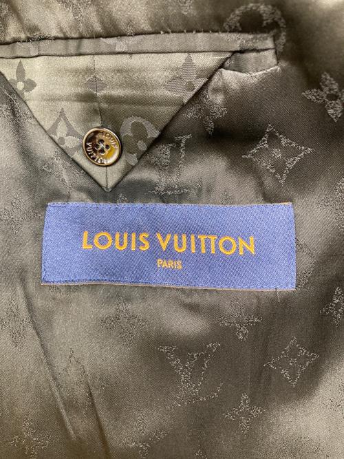 LOUIS VUITTON（ルイ ヴィトン）LOUIS VUITTON (ルイ ヴィトン) ディストーテッドダミエジップアップフーディパーカー ブラック×ホワイト サイズ:46の古着・服飾アイテム
