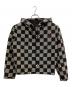 LOUIS VUITTON（ルイ ヴィトン）の古着「ディストーテッドダミエジップアップフーディパーカー」｜ブラック×ホワイト